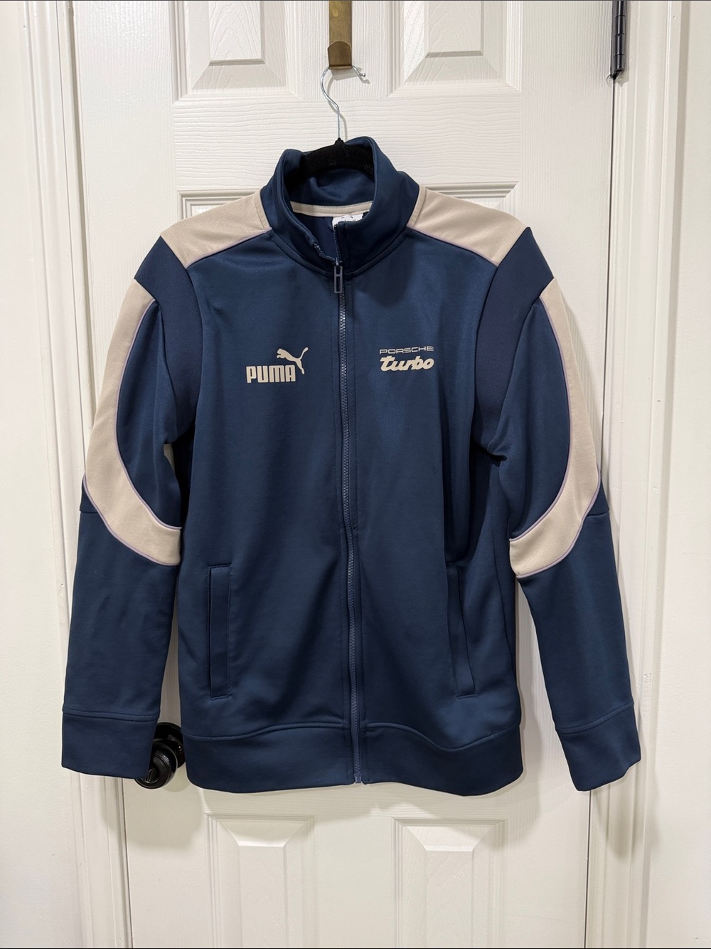 Puma Navy and Beige Track Jacket